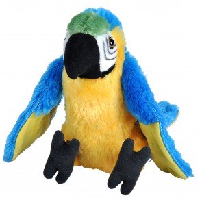 Rotaļlieta mīkstā 20.3 cm papagailis Macaw dzeltens