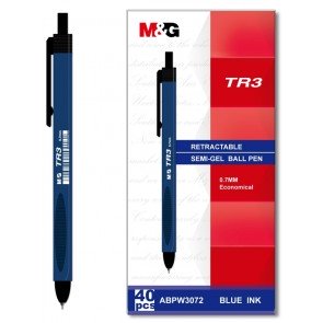 Lodīšu pildspalva 0.7 mm automātiskā TR3 trīsšķautņu zila