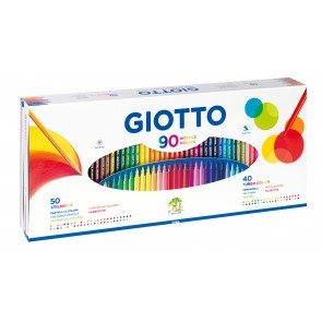 Zīmuļi 50 krāsas, flomāsteri 40 krāsas Giotto Stilnovo ar asināmo