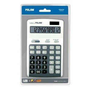 Kalkulators Milan, 12 ciparu displeju pelēks