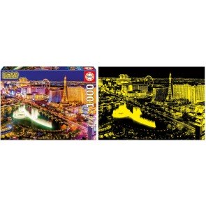 Puzle 1000 Neon: Las Vegas tumsā spīdoša ar līmi